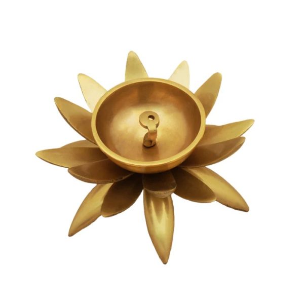 Brass Layered Flower Diya