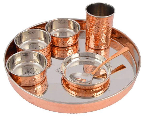 Copper Steel Thali Sets