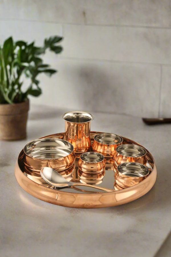 Copper Steel Thali Sets