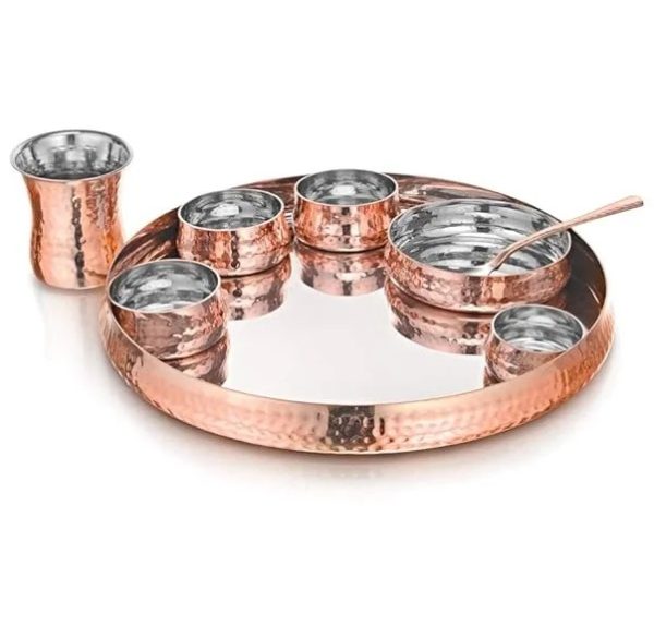 Copper Steel Thali Sets