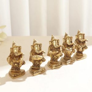 Antique Brass Ganesh Set