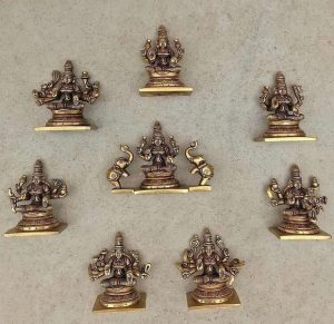 Brass Ashtalakshmi Idol Set
