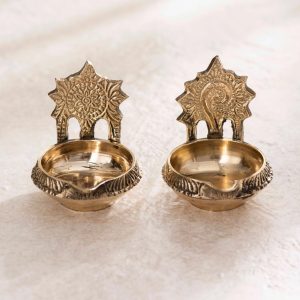 Brass Diya Set