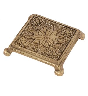 Brass Lotus Flower Chowki