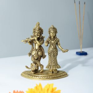 Brass Radha Krishna Idol