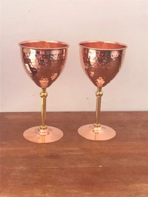 Copper Wine Glass Set