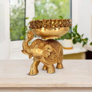 Brass Elephant Urli