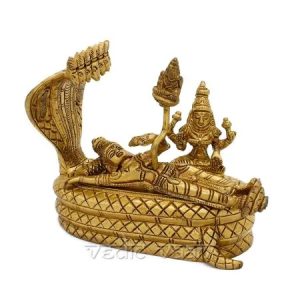 Brass Vishnu Lakshmi On Sheshnag
