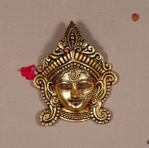 Brass Durga Devi Face