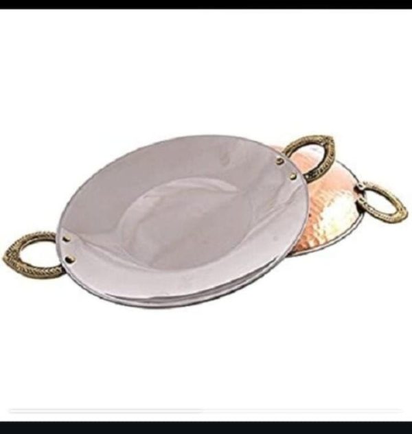 Copper and Steel Serving Plater