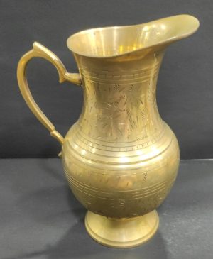 Brass Embossed Mughlai Jug
