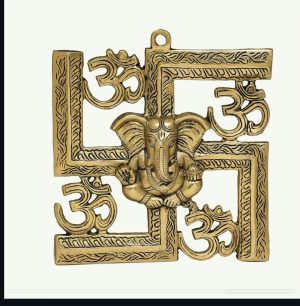 Brass Swastik Ganesh Wall Hanging