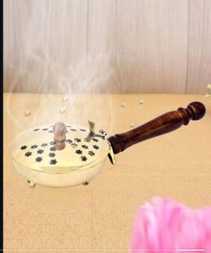 Brass Wodden Doopam Holder
