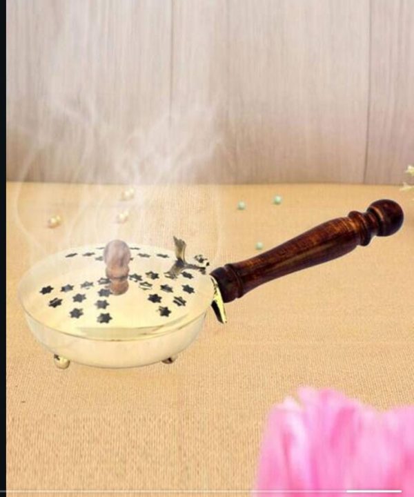 Brass Wodden Doopam Holder