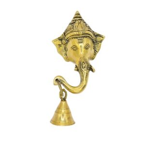 Brass Ganesh Wall Hanging Bell Brass Ganesh Wall Hanging Bell