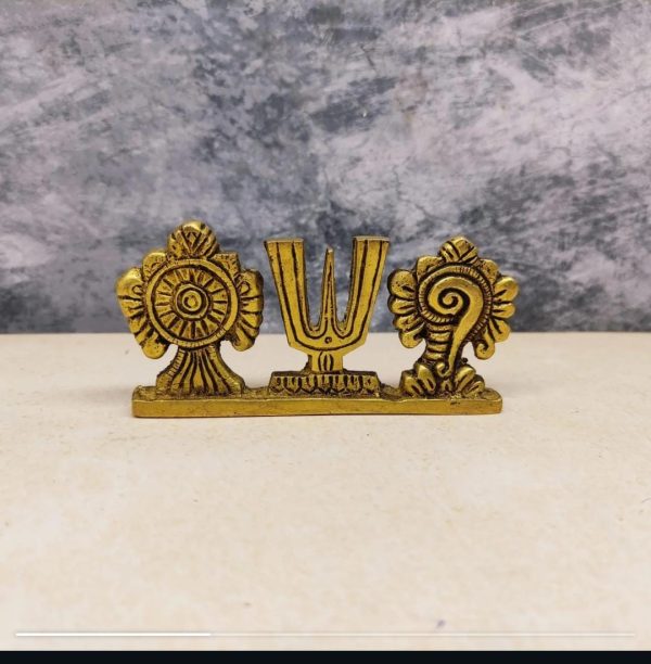 Brass Shanku Chakra Namam