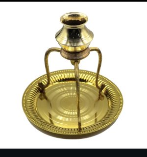 Brass Abhishekam Stand and Pot
