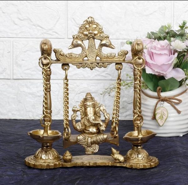 Brass Ganesh Jula with Diya