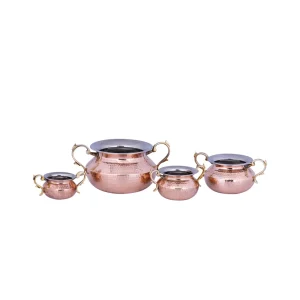 Copper Punjabi Handi Set