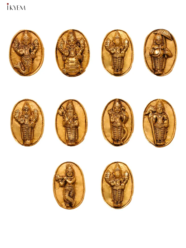 Oval Dasavatar Wall Fixing Blocks